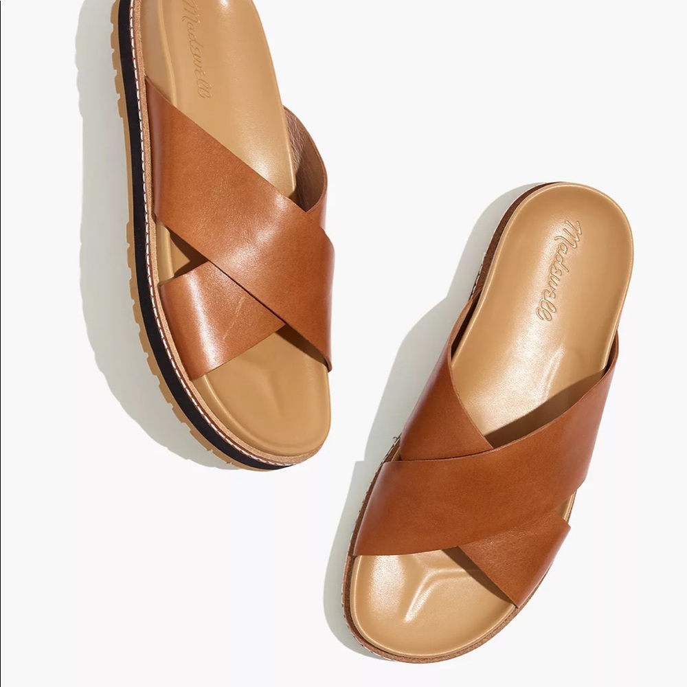 The Dayna Lugsole Slide Sandal in Leather